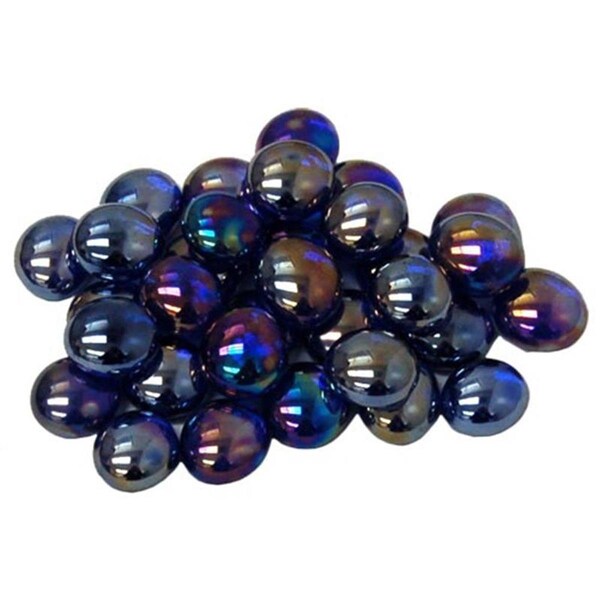 Time2Play GlassStonesTube - Crystal Dark Blue Iridized, Board Gaming Stone - 40 Piece TI2738580 - main